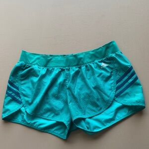 adidas Women’s Teal Athletic Shorts with Navy Accents